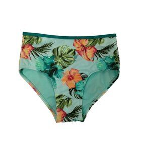 Justice Girls Large Plumeria Hibiscus Palm Hawaiian Bikini Bottoms NWOT